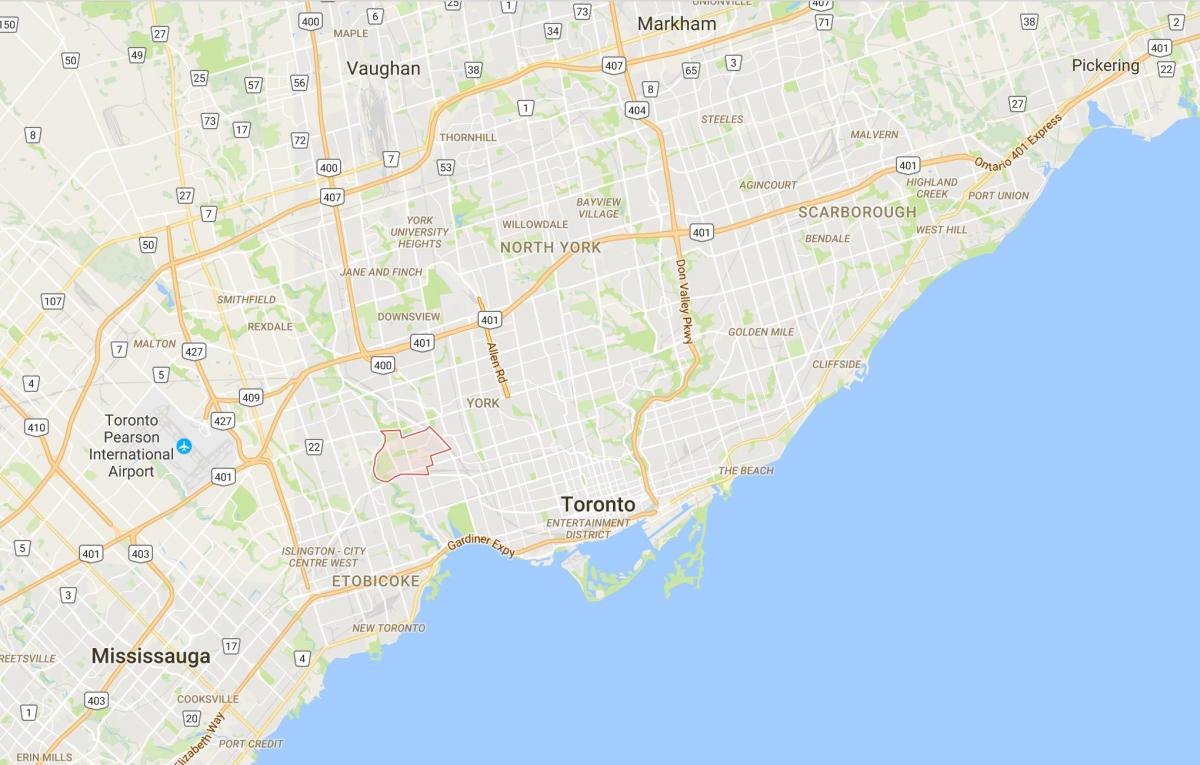 Mapa Рокклифф–Smith dzielnica Toronto