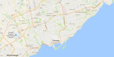 Mapa piękny rejon Toronto