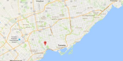Mapa Блур West Village-dzielnica Toronto