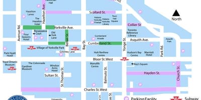 Mapa Блур-Yorkville parking