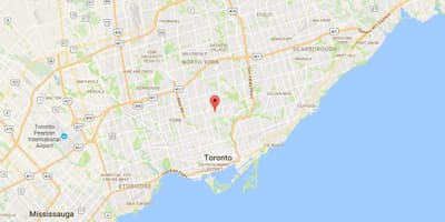 Mapa Дависвилль dzielnicy Toronto