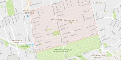 Mapa Дависвилль wsi dzielnicy Toronto