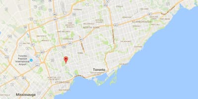 Mapa Ламбтон dzielnica Toronto