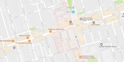 Mapa Мирвиса wsi dzielnicy Toronto