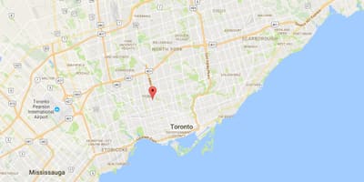 Mapa Gaj–Vaughan dzielnica Toronto