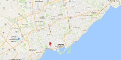 Mapa Паркдейл dzielnica Toronto