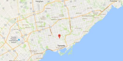 Mapa Саммерхилл dzielnica Toronto