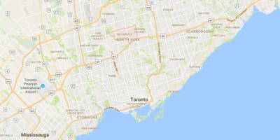 Mapa Уиллоудейл dzielnica Toronto