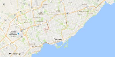 Mapa Фейрбэнк dzielnica Toronto