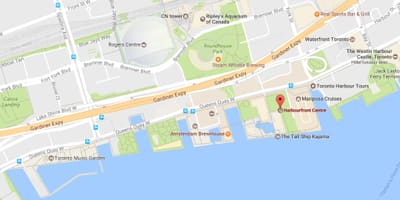 Mapa Харборфронт dzielnicy Toronto