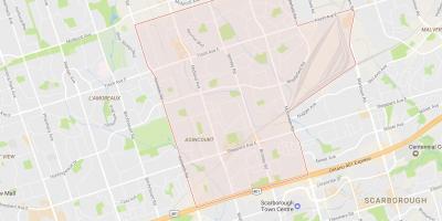 Mapa Agincourt dzielnicy Toronto
