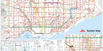 Mapa Toronto autobus