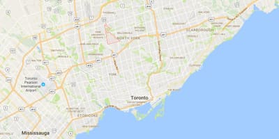 Mapa Bathurst Dwór rejon Toronto