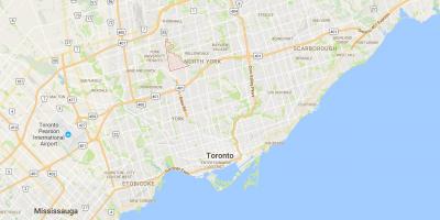 Mapa Bathurst Dwór rejon Toronto