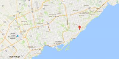 Mapa Brzoza skały wyżyny dzielnica Toronto