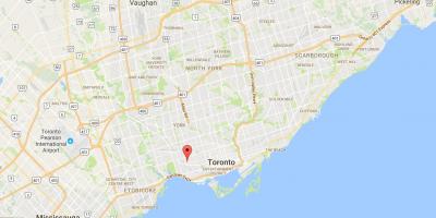 Mapa Броктоне dzielnicy Toronto