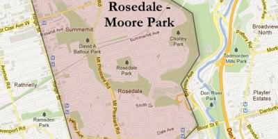 Mapa Rossdale Moore Park W Toronto