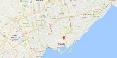 Mapa Cabbagetown dzielnica Toronto