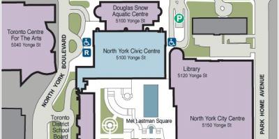 Mapa Toronto Centrum sztuki parking 