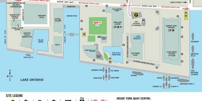 Mapa harbourfront centre w Toronto