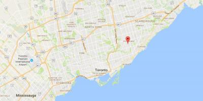 Mapa Clairlea dzielnica Toronto