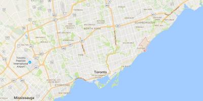 Mapa Cliffcrest dzielnica Toronto