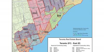 Mapa Wschodnio-Toronto