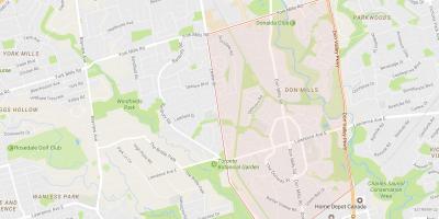 Mapa Don Mills dzielnicy Toronto