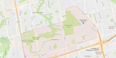 Mapa Downsview dzielnicy Toronto