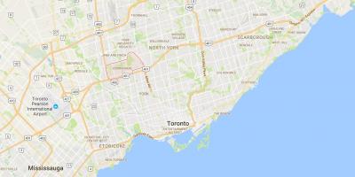 Mapa Downsview dzielnica Toronto
