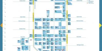 Mapa drodze do finansowej dzielnicy Toronto