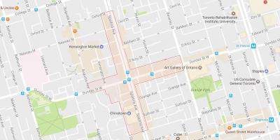Mapa Chinatown dzielnicy Toronto