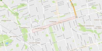 Mapa Eglinton West dzielnicy Toronto
