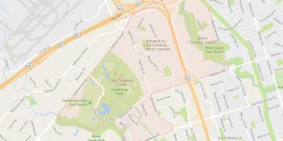 Mapa Eringate dzielnicy Toronto