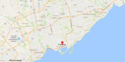 Mapa finansowej dzielnicy Toronto