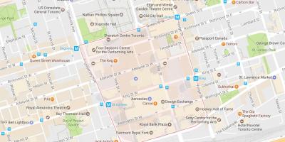 Mapie finansowej dzielnicy Toronto