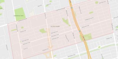 Mapa Glen Park W Toronto