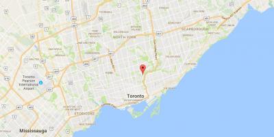 Mapa Gubernatora przednia, dzielnica Toronto