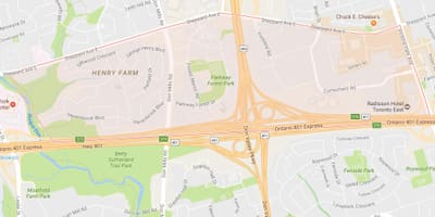 Mapa Henry Gospodarstwo dzielnicy Toronto