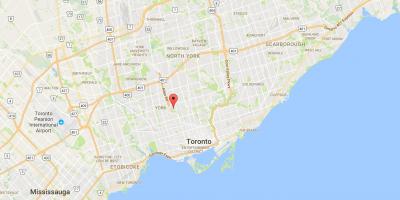 Mapa Hobie–Cedarvale dzielnica Toronto