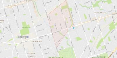 Mapa Ionview dzielnicy Toronto