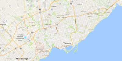 Mapa Londynu-centrum Zachodniej części dzielnicy Toronto
