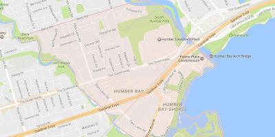 Mapę w stonegate-Queensway dzielnicy Toronto