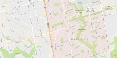 Mapa Jane i Finch dzielnicy Toronto