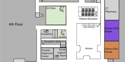 Mapa Księżniczka Margaret nowotworu centrum 4 piętro Toronto 