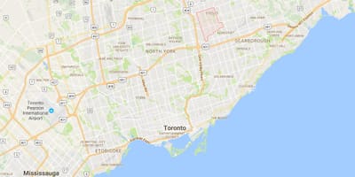 Mapa L Amoreaux dzielnica Toronto