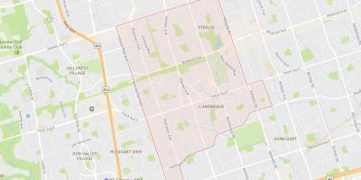 Mapa L Amoreaux dzielnicy Toronto