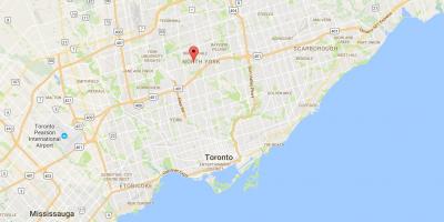Mapa Lansing dzielnica Toronto