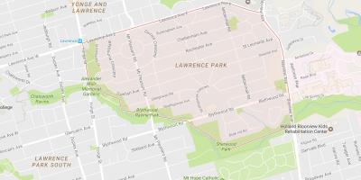 Mapa Lawrence Park dzielnicy Toronto