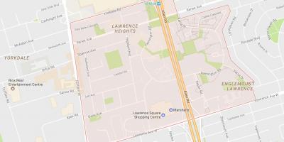 Mapa Lawrence wysokości okolicy Toronto